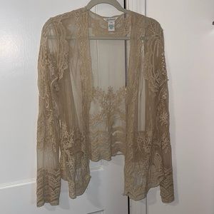 Sundance ivory lace jacket size M.